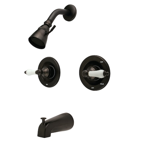 Tub and Shower Faucet, Oil Rubbed Bronze, Wall Mount MPN:KB665PL