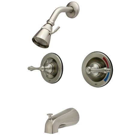 Tub and Shower Faucet, Brushed Nickel, Wall Mount MPN:KB668AL