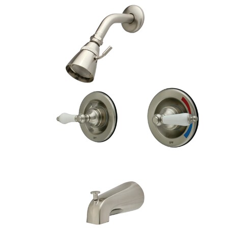 Tub and Shower Faucet, Brushed Nickel, Wall Mount MPN:KB668PL