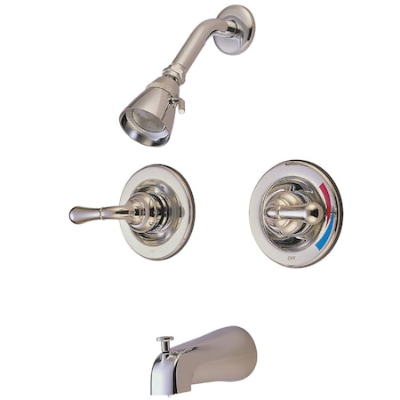 Tub and Shower Faucet, Brushed Nickel, Wall Mount MPN:KB678