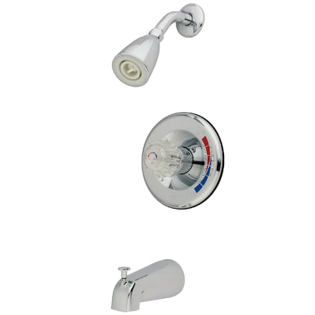 Tub and Shower Faucet, Standard, 3, Wall Mount, Polished Chrome MPN:KB681