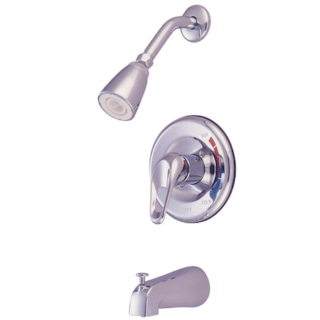 Tub and Shower Faucet, Standard, 3, Wall Mount, Polished Chrome MPN:KB691