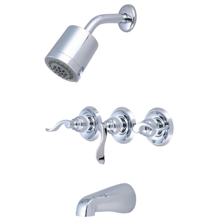 Tub and Shower Faucet, Polished Chrome, Wall Mount MPN:KB8231NFL