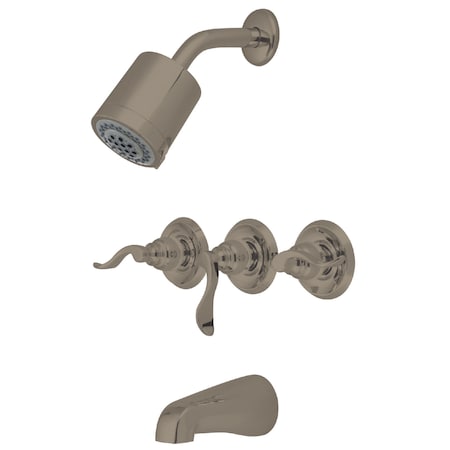 Tub and Shower Faucet, Brushed Nickel, Wall Mount MPN:KB8238NFL