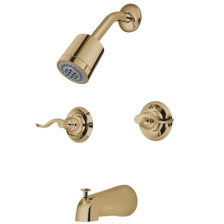 Tub and Shower Faucet, Polished Brass, Wall Mount MPN:KB8242NFL