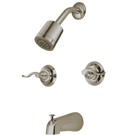 Tub and Shower Faucet, Brushed Nickel, Wall Mount MPN:KB8248NFL