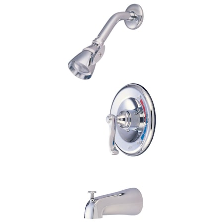 Tub and Shower Faucet, Standard, 3, Wall Mount, Polished Chrome MPN:KB8631FL