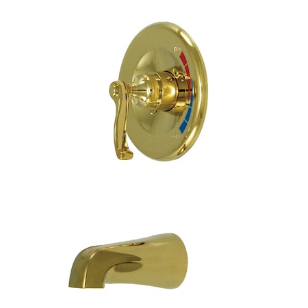 Tub and Shower Faucet, Standard, 2, Wall Mount, Polished Brass MPN:KB8632FLTO