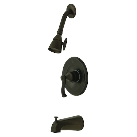 Tub and Shower Faucet, Standard, 3, Wall Mount, Oil Rubbed Bronze MPN:KB8635FL