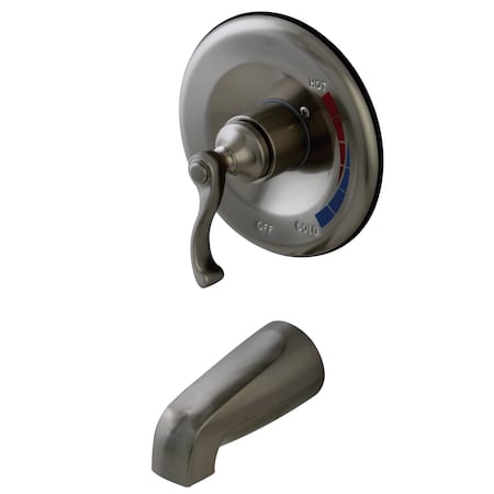 Tub and Shower Faucet, Standard, 2, Wall Mount, Brushed Nickel MPN:KB8638FLTO
