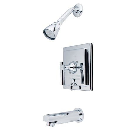 Tub and Shower Faucet, Standard, 3, Wall Mount, Polished Chrome MPN:KB86510ML