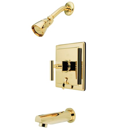 Tub and Shower Faucet, Standard, 3, Wall Mount, Polished Brass MPN:KB86520CQL