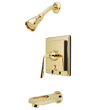 Tub and Shower Faucet, Standard, 3, Wall Mount, Polished Brass MPN:KB86520ZL