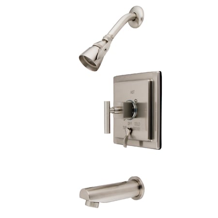 Tub and Shower Faucet, Standard, 3, Wall Mount, Brushed Nickel MPN:KB86580CQL