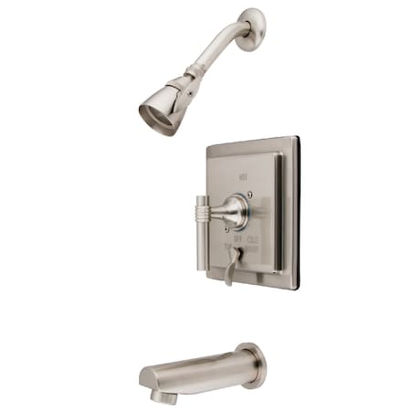 Tub and Shower Faucet, Standard, 3, Wall Mount, Brushed Nickel MPN:KB86580ML
