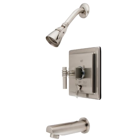 Tub and Shower Faucet, Standard, 3, Wall Mount, Brushed Nickel MPN:KB86580QL