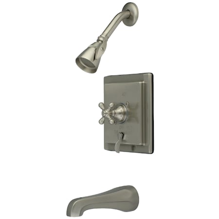 Tub and Shower Faucet, Standard, 3, Wall Mount, Brushed Nickel MPN:KB86584BX
