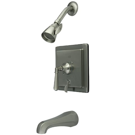 Tub and Shower Faucet, Standard, 3, Wall Mount, Brushed Nickel MPN:KB86584HL