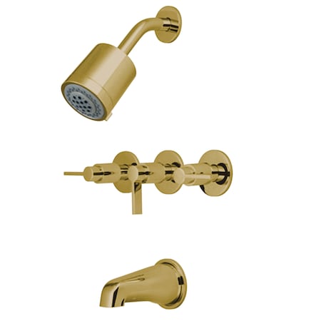 Tub and Shower Faucet, Polished Brass, Wall Mount MPN:KBX8132NDL