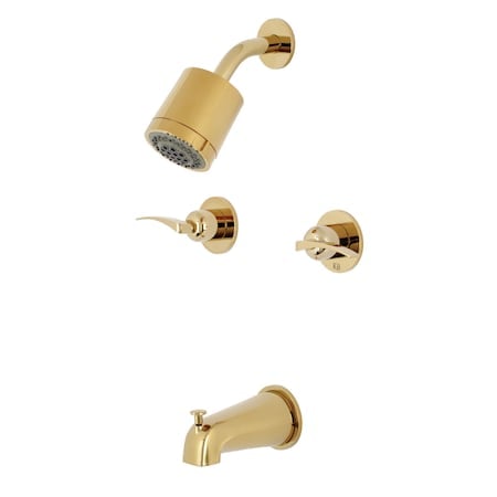 Tub and Shower Faucet, Polished Brass, Wall Mount MPN:KBX8142EFL