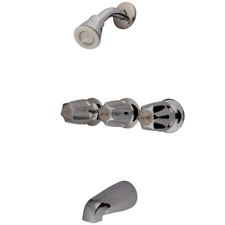 Tub and Shower Faucet, Polished Chrome, Wall Mount MPN:KF110
