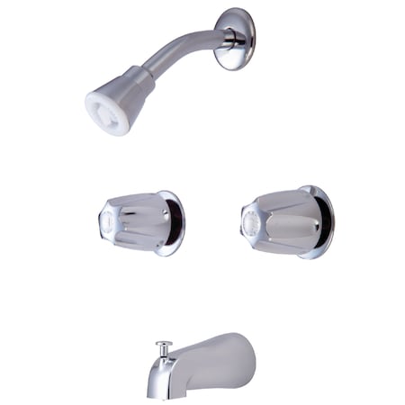 Tub and Shower Faucet, Polished Chrome, Wall Mount MPN:KF112