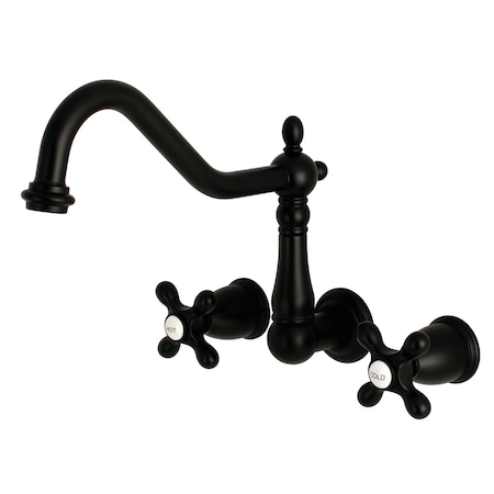 Roman Tub Faucet, Matte Black, Wall Mount MPN:KS1020AX