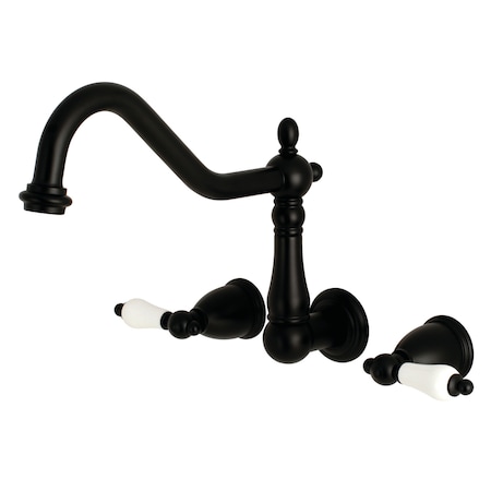 Roman Tub Faucet, Matte Black, Wall Mount MPN:KS1020PL