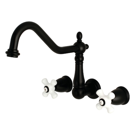 Roman Tub Faucet, Matte Black, Wall Mount MPN:KS1020PX