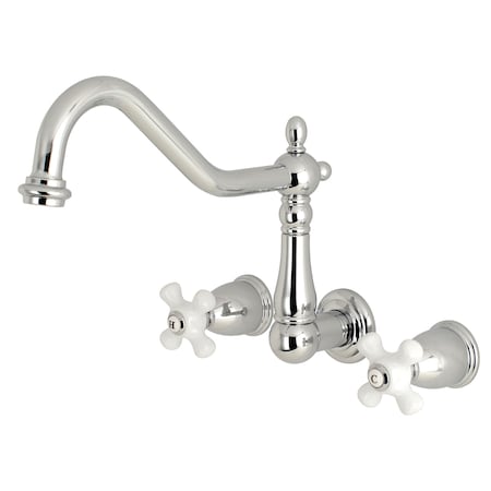 Roman Tub Faucet, Polished Chrome, Wall Mount MPN:KS1021PX