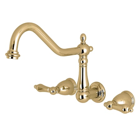 Roman Tub Faucet, Polished Brass, Wall Mount MPN:KS1022AL