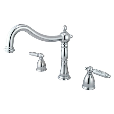 Roman Tub Faucet, Polished Chrome, Deck Mount MPN:KS1341GL
