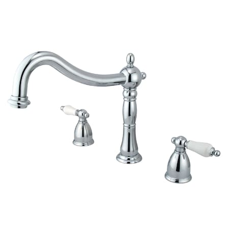 Roman Tub Faucet, Polished Chrome, Deck Mount MPN:KS1341PL
