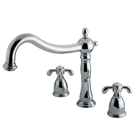 Roman Tub Faucet, Polished Chrome, Deck Mount MPN:KS1341TX