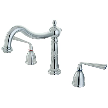 Roman Tub Faucet, Polished Chrome, Deck Mount MPN:KS1341ZL