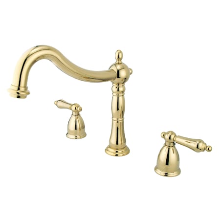 Roman Tub Faucet, Polished Brass, Deck Mount MPN:KS1342AL