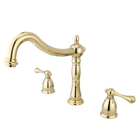 Roman Tub Faucet, Polished Brass, Deck Mount MPN:KS1342BL