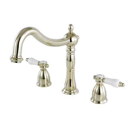Roman Tub Faucet, Polished Brass, Deck Mount MPN:KS1342BPL