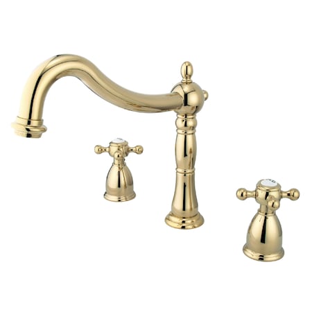 Roman Tub Faucet, Polished Brass, Deck Mount MPN:KS1342BX