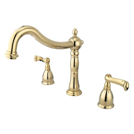Roman Tub Faucet, Polished Brass, Deck Mount MPN:KS1342FL