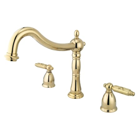 Roman Tub Faucet, Polished Brass, Deck Mount MPN:KS1342GL
