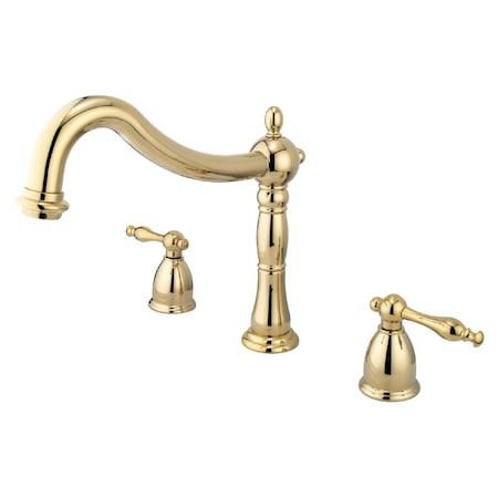 Roman Tub Faucet, Polished Brass, Deck Mount MPN:KS1342NL