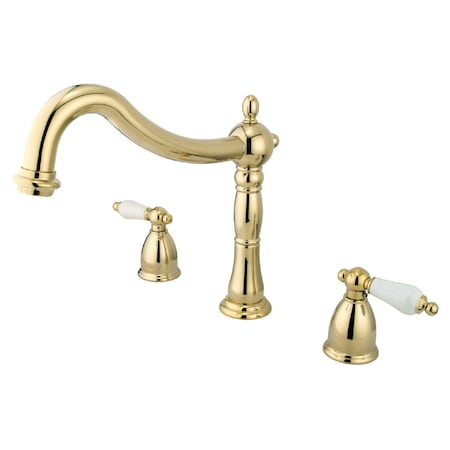 Roman Tub Faucet, Polished Brass, Deck Mount MPN:KS1342PL