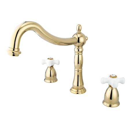 Roman Tub Faucet, Polished Brass, Deck Mount MPN:KS1342PX