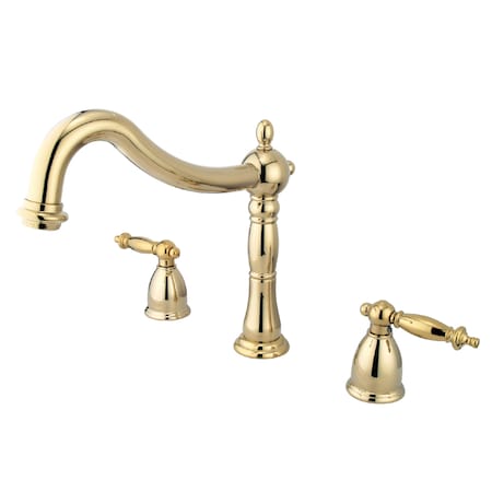 Roman Tub Faucet, Polished Brass, Deck Mount MPN:KS1342TL