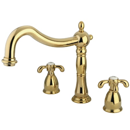 Roman Tub Faucet, Polished Brass, Deck Mount MPN:KS1342TX