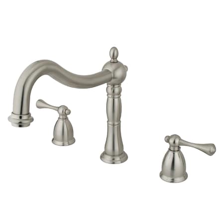 Roman Tub Faucet, Brushed Nickel, Deck Mount MPN:KS1348BL