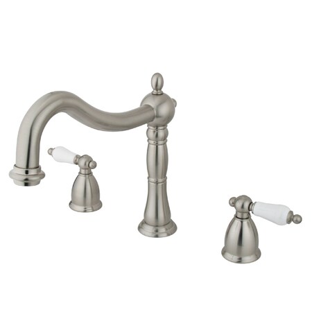 Roman Tub Faucet, Brushed Nickel, Deck Mount MPN:KS1348PL