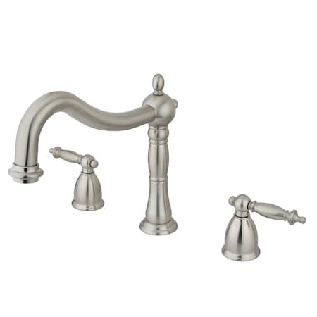 Roman Tub Faucet, Brushed Nickel, Deck Mount MPN:KS1348TL