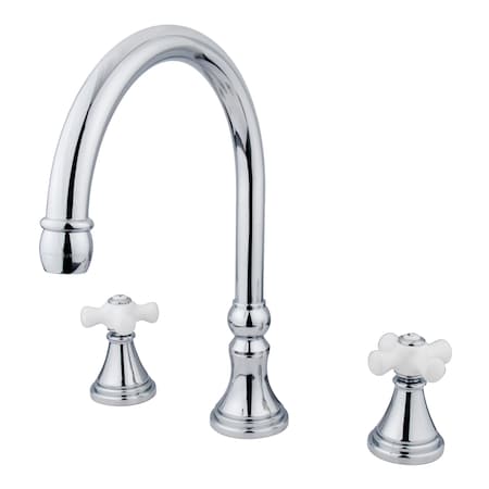 Roman Tub Faucet, Polished Chrome, Deck Mount MPN:KS2341PX